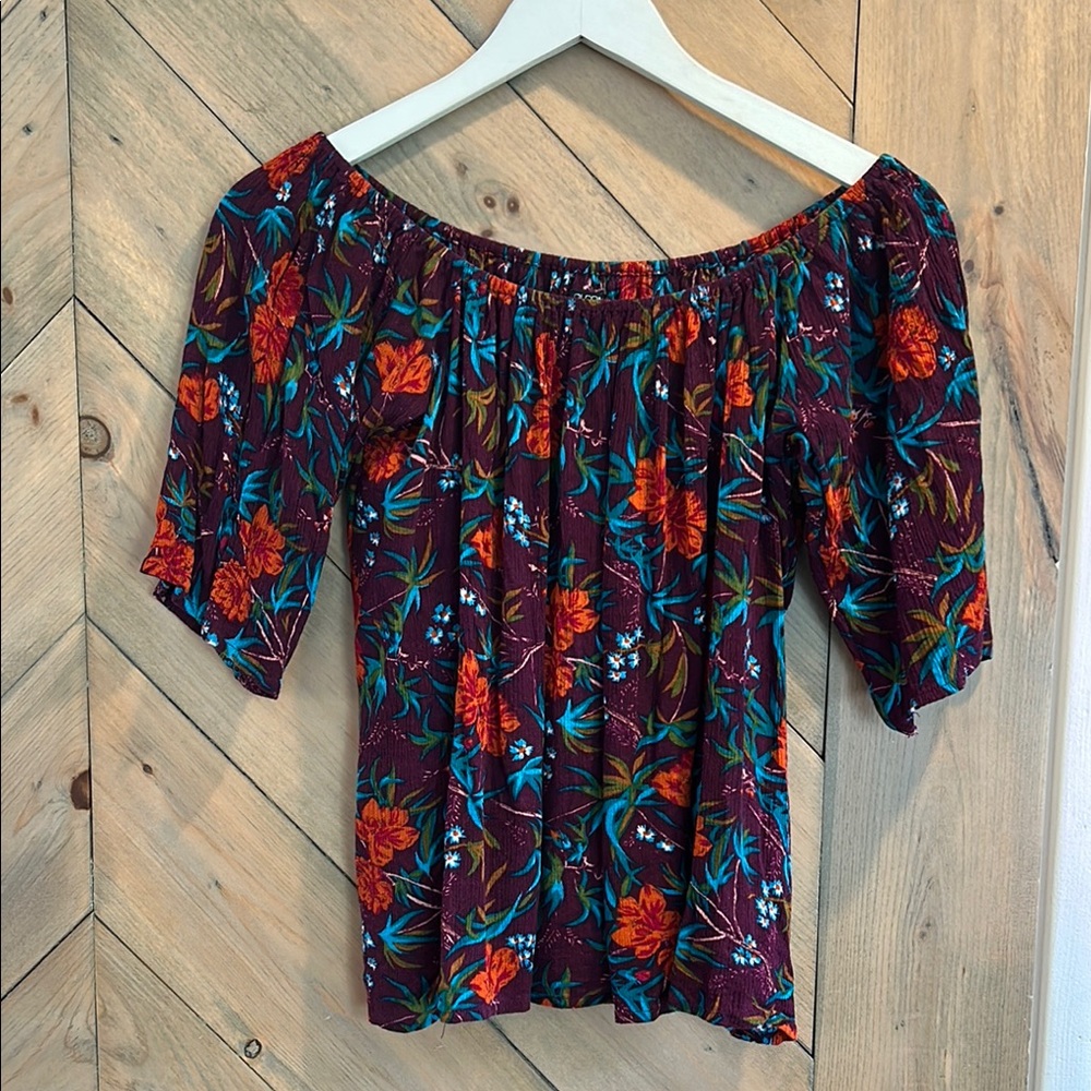 Women’s VOLCOM Floral Off-Shoulder Top Size Small